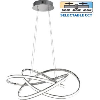 Image 1 of VIVALUX LED ПЕНДЕЛ VIVALUX MAREA 60W 3xCCT Ø600*1200мм 3411lm ХРОМ (VIV004868)