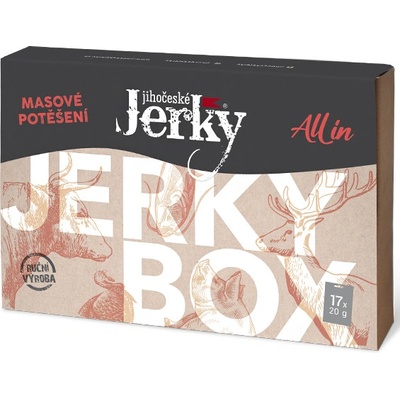 Jihočeské Jerky Degustační balíček ALL-IN 17 x 20 g