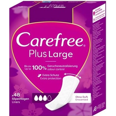 Carefree Plus Large slipové vložky s ľahkou vôňou 48 ks