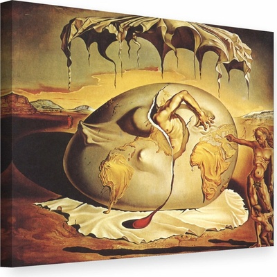 Obraz na plátne GEOPOLITICUS CHILD WATCHING the BIRTH OF NEW MAN – Salvador Dalí - 70x80 cm