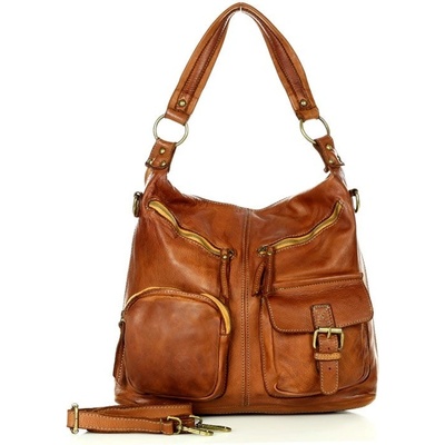 Mazzini Marco kožená crossbody kabelka camel v23b