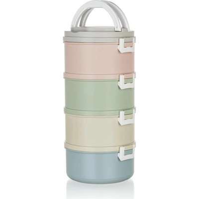 Banquet Plastový obedár Avanza, 2,8 l, 4 diely, multicolor
