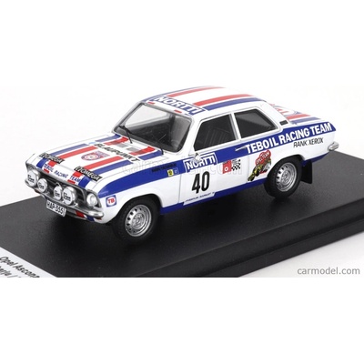 Trofeu Opel Ascona night Version N 40 Rally 1000 Lakes 1973 Hannu Valtaharju Raimo Halm Bílá Modrá Červená 1:43