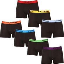 Nedeto 7PACK pánské boxerky černé 7NDTB001-week