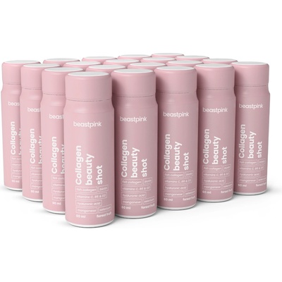 GymBeam BeastPink Collagen Beauty Shot 20 x 60 ml горски плод
