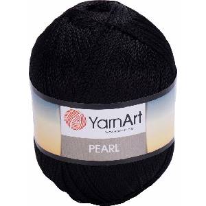 YARNART Pearl 107 Black Плетива прежда (Pearl 107)