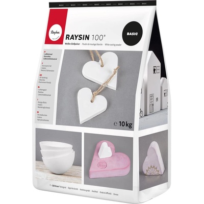 Rayher Raysin 100 casting powder, bag 10 kg, casting compound white, relief casting powder, air-hardening and odorless, 34474102