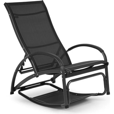 Blumfeldt Beverly Wood, шезлонг, люлеещ се стол, алуминиев, черен (GDMC2-Berverlywd-BL) (GDMC2-Berverlywd-BL)