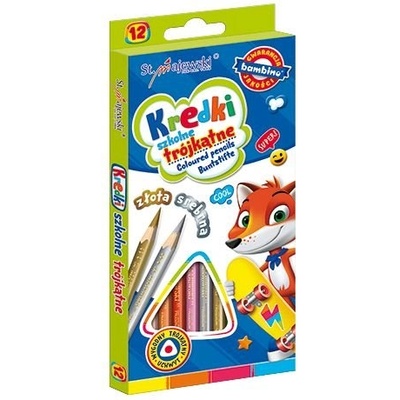 St. Majewski Моливи за рисуване St. Majewski Bambino триъгълни, 12 цвята