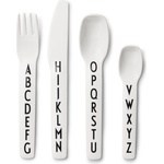 Design Letters Детски прибори за хранене AJ Kids бели 4 части (20202901WHITE)