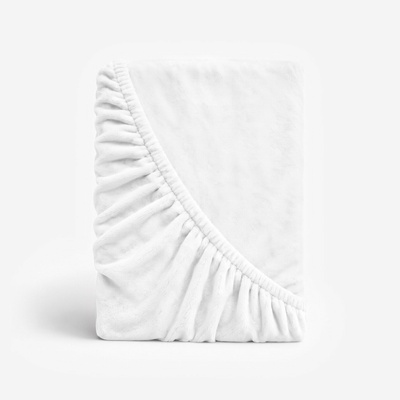 Goldea mikroplyšové elastické prostěradlo deluxe bílé 180x200