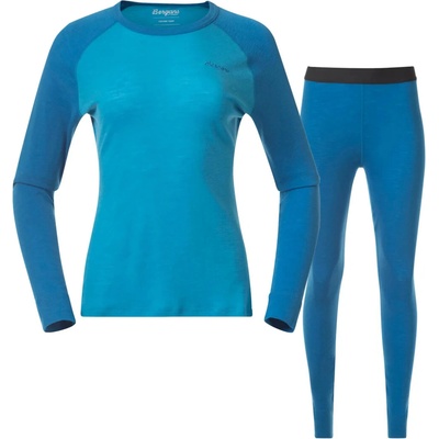 Bergans of Norway Allround Merino Baselayer dámský set, aqua lagoon/dark aqua lagoon – Zboží Dáma