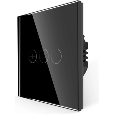 Smartvypínače Stmívač Gala Touch, skleněný rámeček, černá K31-C
