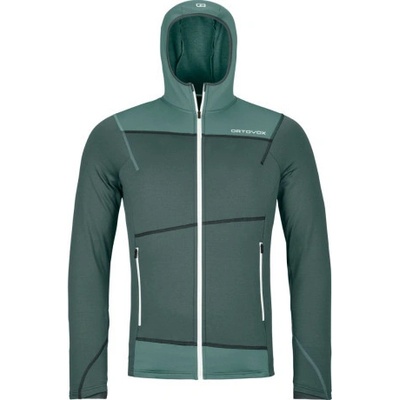Ortovox FLEECE LIGHT HOODY tmavo zelená