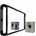 Sibel V-Design Hairdresser Mirror Black