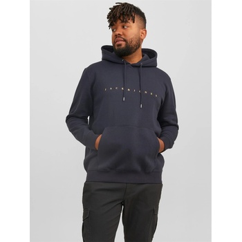 JACK & JONES Мъжки суичър Jack and Jones Star Sweat Hoodie Mens Plus Size - Dark Navy