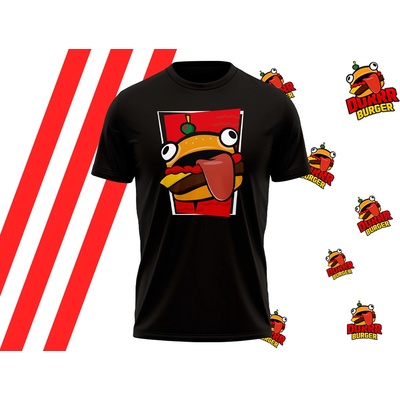 Fortnite Dětské tričko Durr Burger černá