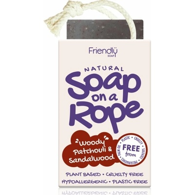 Friendly Soap Soap on a Rope prírodné mydlo na šnúrke patchouli & sandalwood 95 g