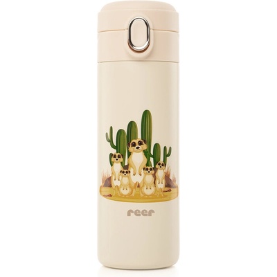Reer Detská fľaša so slamkou 350 ml krémová biela