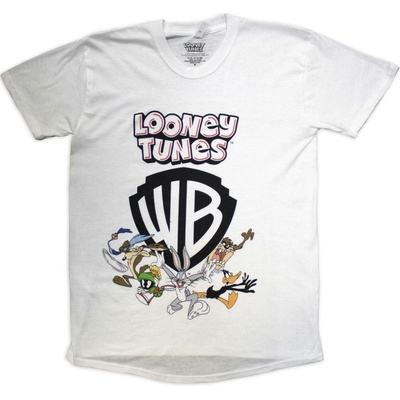 Looney tunes tričko Warner Bros Shield biele