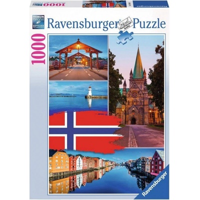 Ravensburger Trondheim koláž Norsko 1000 dílků