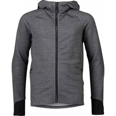 POC Merino Zip Hood Jr Sylvanite Grey Melange