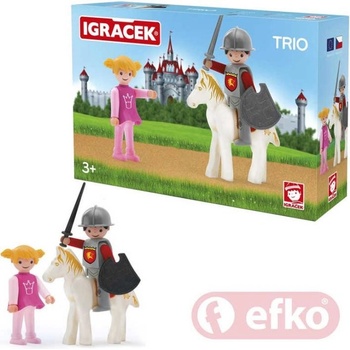 EFKO IGRÁČEK TRIO Princezna, rytíř a bílý kůň set