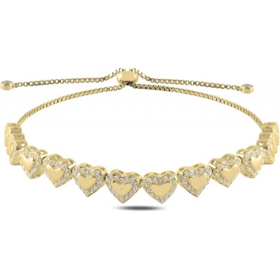 Lunica Stříbrný náramek srdíčka 0058 0458