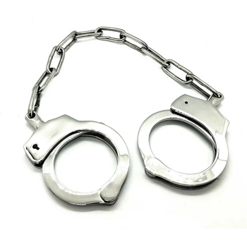 Image 1 of Black Label Stainless Steel Police Handcuffs