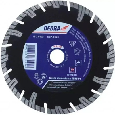 DEDRA Diamantový řezný kotouč 250/25,4, Turbo-T, Dedra