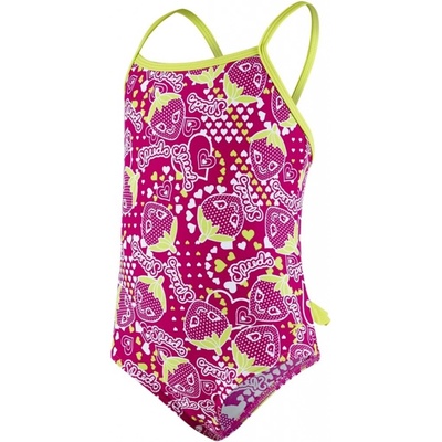 Speedo Starfizz Essential Frill Piece electric pink navy lime punch