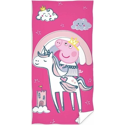 Halantex Bavlnená plážová osuška Prasiatko Peppa 70 x 140 cm