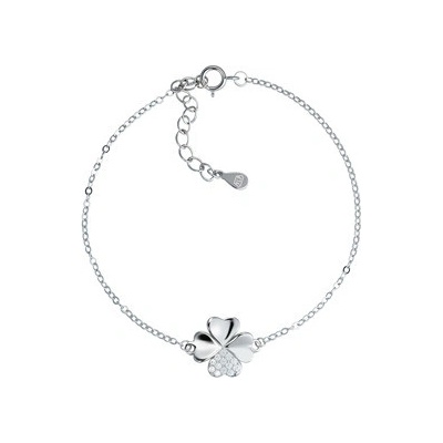 NUBIS Stříbrný náramek čtyřlístek - NB-1284
