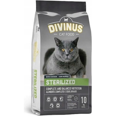 Suché krmivo pro kastrované kočky Divinus Cat Sterilized 10 kg