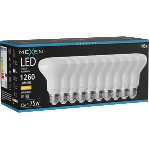 Mexen Nova 10x LED крушка E27, R80, 12W, Топла - 3000K, 1260 lm - L105-E27-1230-01x10 (L105-E27-1230-01x10)