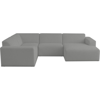 Scandic Сив ъглов диван от букле ("U" форма) Roxy - Scandic (U corner Right CM 3grey)