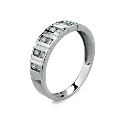 Steel Edge stříbrný prsten se zirkony 2079