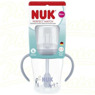 NUK Perf.Mat.láhev na učení s brčk.PENGU 150 ml