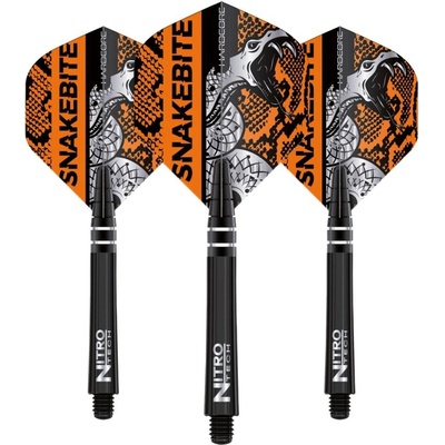 Red Dragon Sada letek a násadek - Peter Wright Snakebite Combo - Orange