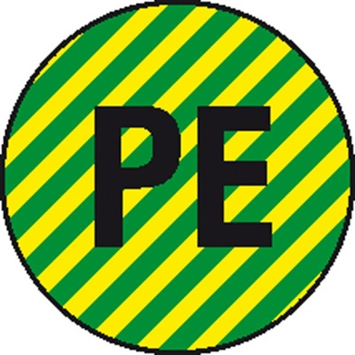 SafetyMarking 30.1601 etikety PE, ochranný vodič samolepicí fólie (Ø) 12.5 mm 12.5 mm EN 60454 40 ks