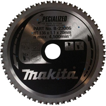 Makita B-31669 pílový kotúč na kov a nehrdzavejúcu oceľ 64-zubový s ø185x30mm