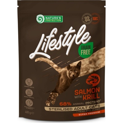 Nature's Protection Cat Dry LifeStyle GF Sterilised Salmon 400 g