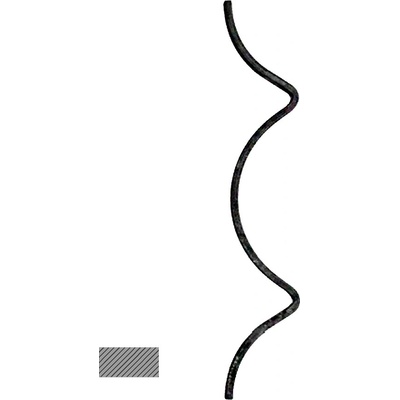 Prvek 12 x 6 mm, 312 x 52 mm