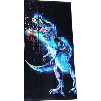 JERRY FABRICS Osuška Dinosaur Black 70x140 cm