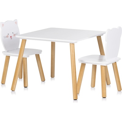 TOYS Комплект маса с два стола mdf мече и кот (diwh02440323)