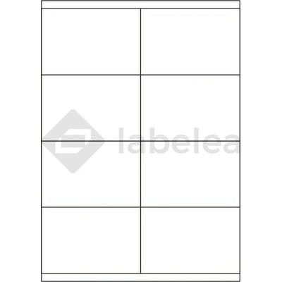 Labelea Samolepiace etikety 105x70 mm lesklé biele papierové, na hárku A4, pre laserovú tlač, Farba etikiet Biela, Počet hárkov v balení 100 EPL105070W008S