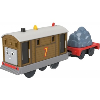 Fisher Price Motorizovaná lokomotiva Toby s vagónem HYN30