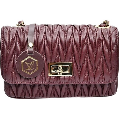 Luisa Vannini dámská kožená crossbody kabelka LV 2214 Vino