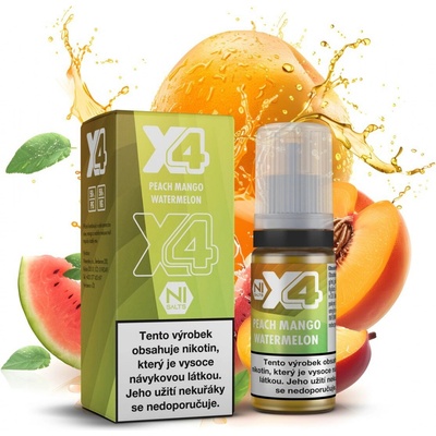 X4 Bar Juice Peach Mango Watermelon 10 ml 20 mg