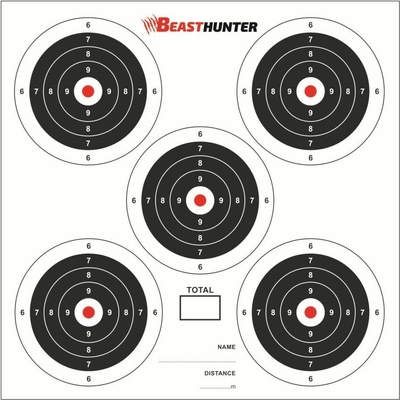 Terče Beast Hunter 17x17cm 5-target - 100ks
